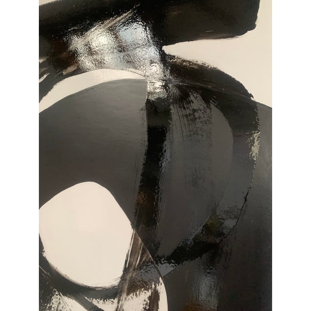 Kardesch, Black and White No. 2406, Oil on Canvas For Sale - Image 7 of 10