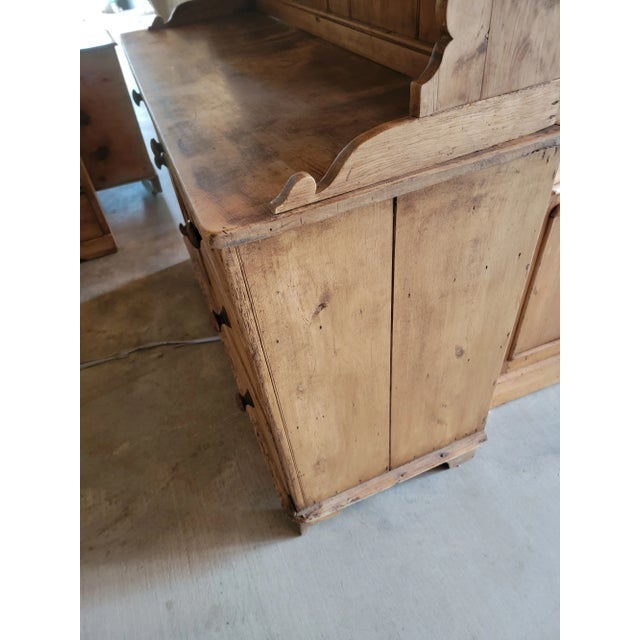Antique Pine Dresser From England For Sale - Image 6 of 13