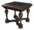Bernhardt Old Word Tuscan Etched Metal & Wood Marquis Square Side End Table 31" For Sale