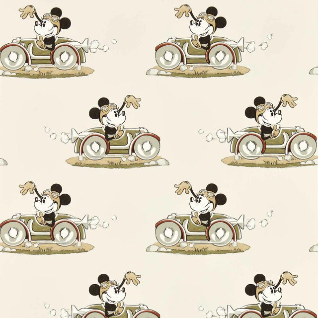 Sanderson Minnie On the Move Wallpaper in Babyccino For Sale
