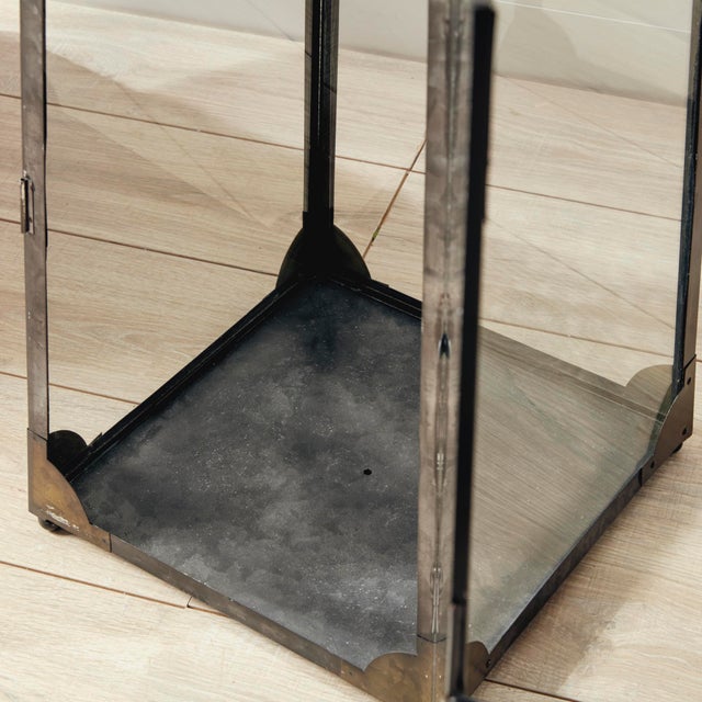 Metal Madera Outdoor Lantern Large For Sale - Image 7 of 8