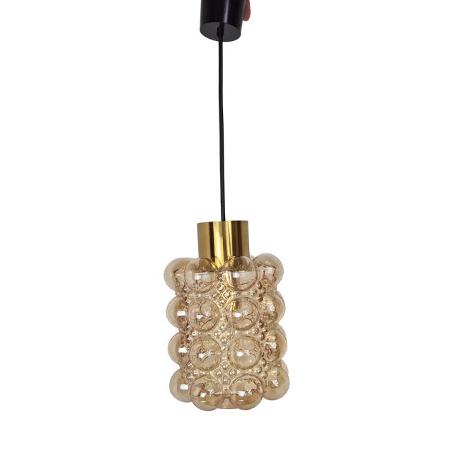 Bubble Glass Pendant Lamp by Helena Tynell for Limburg, 1970s For Sale