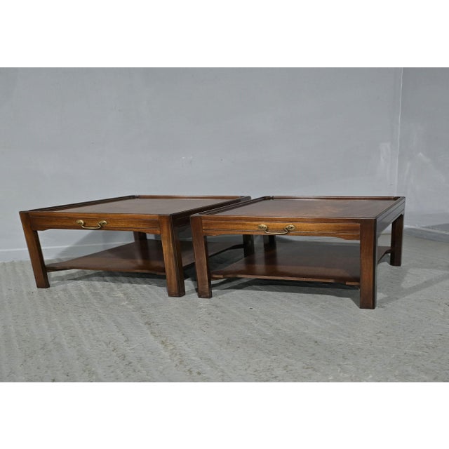 Vintage Mahogany Tables, 1920, Set of 2 For Sale - Image 11 of 11