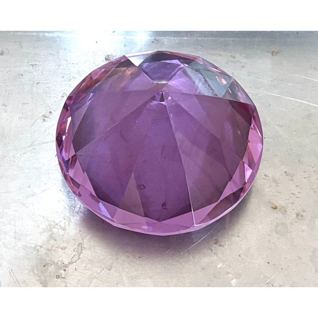 Postmodern Purple Glass Gemstone Paper Weight For Sale - Image 3 of 3