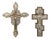 Vintage Orthodox Icons with Silver Plates, 1900s, Set of 2 For Sale