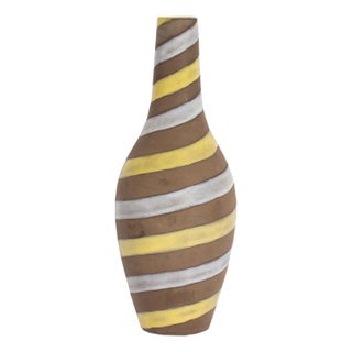 Ingrid Atterberg Upsala-Ekeby Swedish Spiral Ceramic 8” Vase For Sale