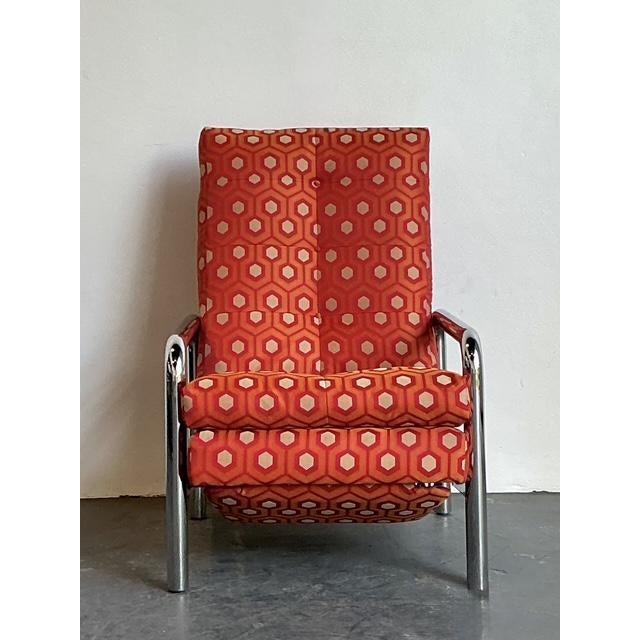 Mid-Century Modern Vintage Milo Baughman for Thayer Coggin Tubular Chrome Recliner For Sale - Image 3 of 10