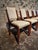 1950s Mid-Century French Walnut Dining Chairs in Light Taupe Upholstery, 1950s, Set of 5 For Sale - Image 5 of 18