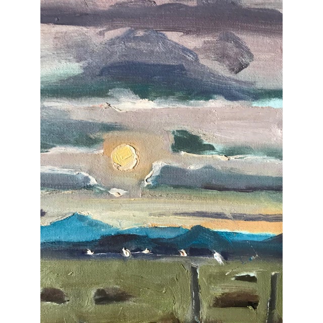 Arizona's Blaze: A Captivating Original Oil Landscape Painting by David Beynon Pena For Sale - Image 4 of 5