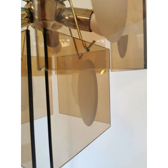 Mid-Century Chandelier in Smoked Glass from Vistosi, 1960s For Sale - Image 10 of 11