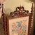 Late 19th Century Late 19th Century Victorian Carved Walnut Antique Floral Needlepoint Fire Screen Panel Art For Sale - Image 5 of 7
