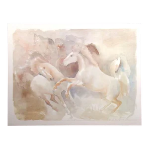 Beatrice Bulteau "Aurore" Signed Serigraph Fine Art, Horses, France