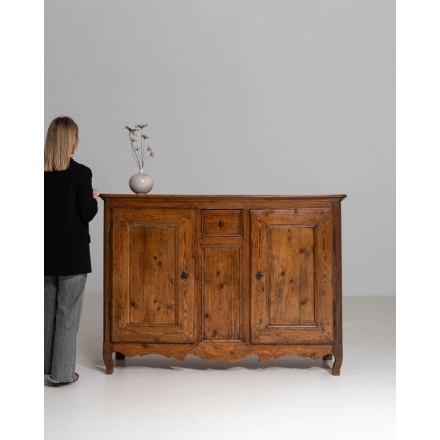 French Provincial 1850s French Provincial Pine Buffet In Original Patina For Sale - Image 3 of 18