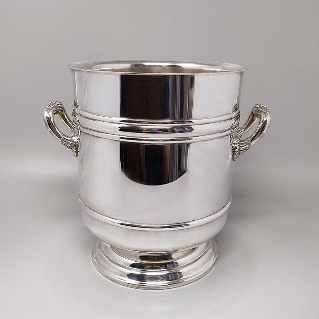 Elegant mid-century silver-plated champagne or ice bucket by the venerable french silversmith christofle. Dating to the...