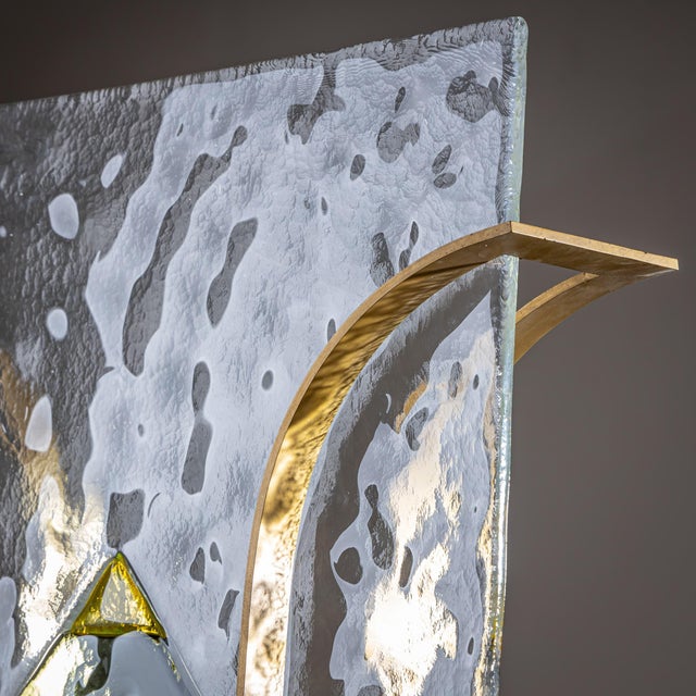Metal 20th Century Set of Four Murano Wall Lights by Leucos, Italy - Set of 4 For Sale - Image 7 of 14