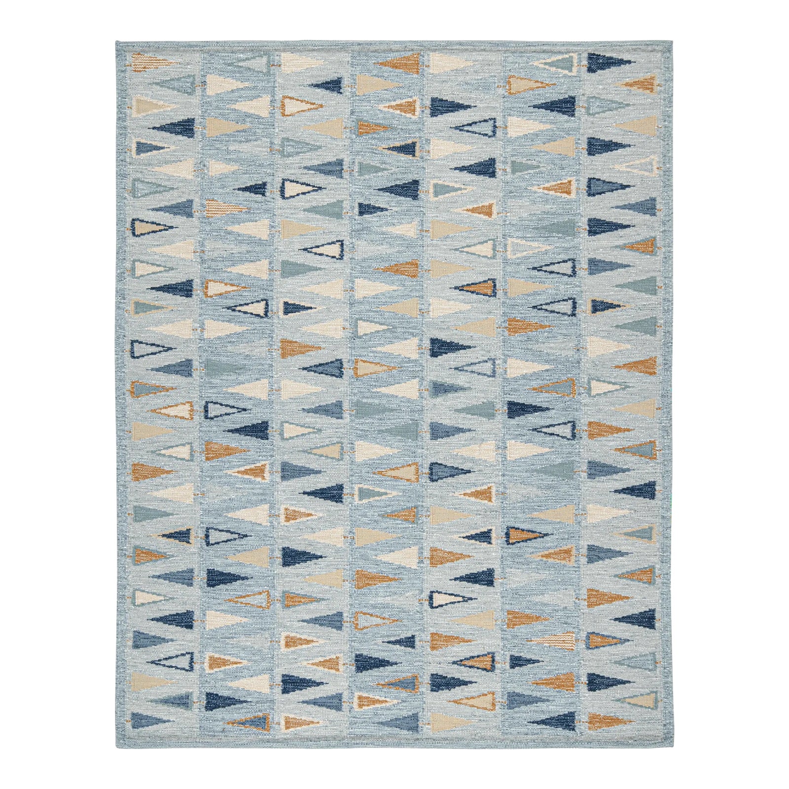 Swedish Geometric Rug by Celerie Kemble for Chairish in Sky, 12'x16 ...