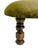 Victorian Vintage Moss Green Upholstered Footstool With Turned Legs For Sale - Image 3 of 15
