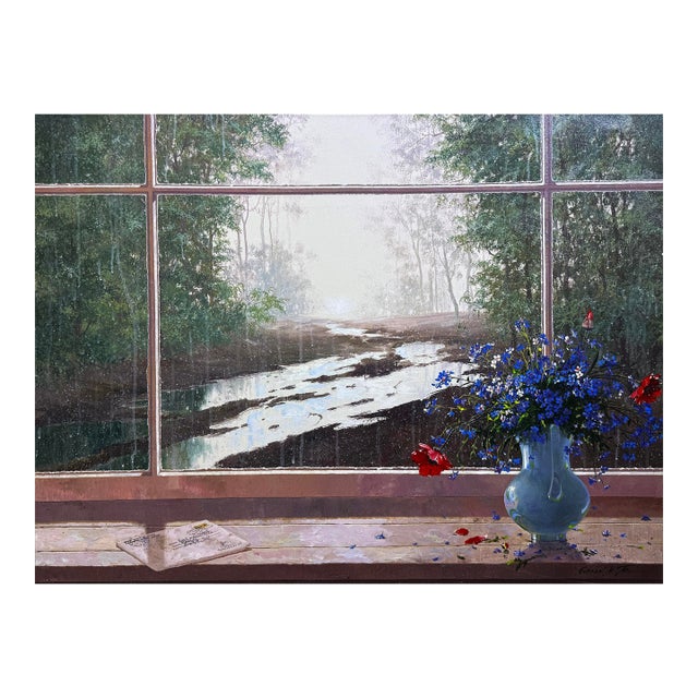 Michael Gorban, Sun Showers, Large Hand Signed Giclee on Canvas, 30 X 40 In. Stretched For Sale