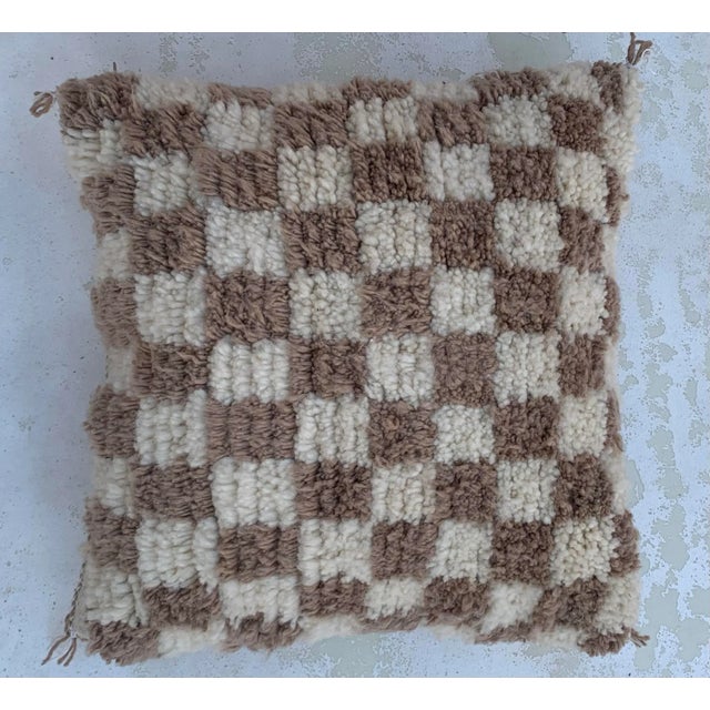 Moroccan Custom Checkered Moroccan Pillow Cover For Sale - Image 3 of 6