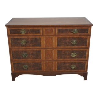 Hofmann Bench Made Hepplewhite Walnut Chest of Drawers For Sale