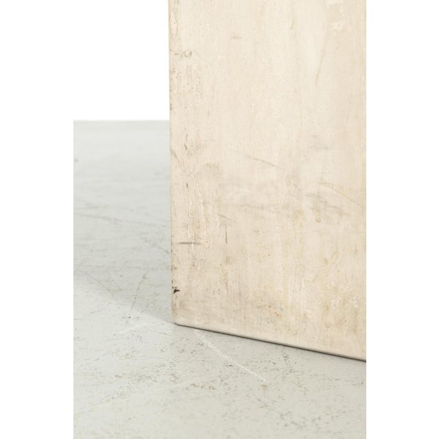 Vintage Travertine Side Table For Sale - Image 3 of 7