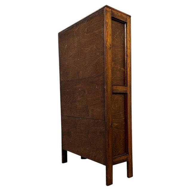 Brown 20th Century English Rustic Glazed Pine Display Cabinet For Sale - Image 8 of 12