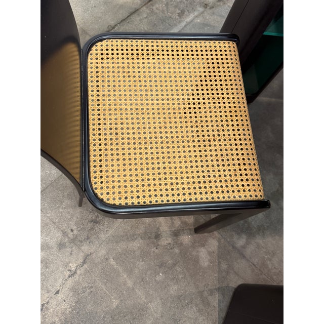 Black Pierluigi Molinari Game Table With Four Chairs, Italy, 1970s For Sale - Image 8 of 9