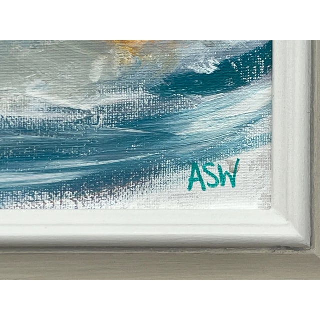 Ethereal Horizon - Dreamlike Abstract Sea Landscape Art by Contemporary Artist, 2024, Framed For Sale - Image 10 of 12