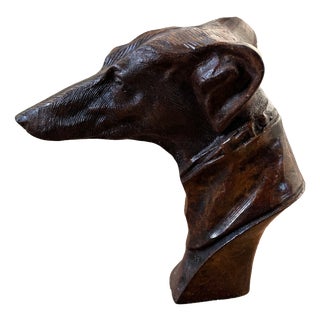 Cast Iron Bust of a Greyhound, 1920s-1940s For Sale