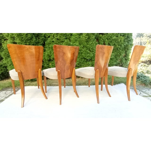 Mid-Century Modern H-214 Chairs by Jindrich Halabala for Up Závody, 1940s, Set of 4 For Sale - Image 3 of 18