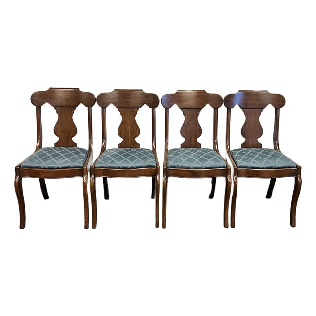 Pennsylvania House Cherry Empire Style Dining Chairs - Set of Four For Sale