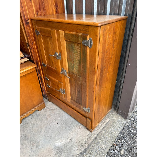 Antique icebox that’s been refinished. It belonged to my in laws. I love it but have no room for it.