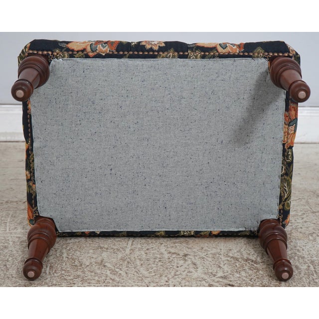 Stickley Tufted Leopold Chair & Ottoman Stool For Sale - Image 18 of 18