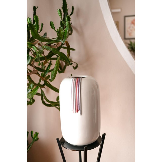 Postmodern Ceramic Vase by Ambrogio Pozzi for Michielotto Top Design, Italy, 1980s For Sale - Image 4 of 7