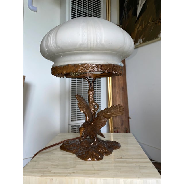 Early 1900s Bronze Eagle Lamp by Erich SchmidtKestner Chairish