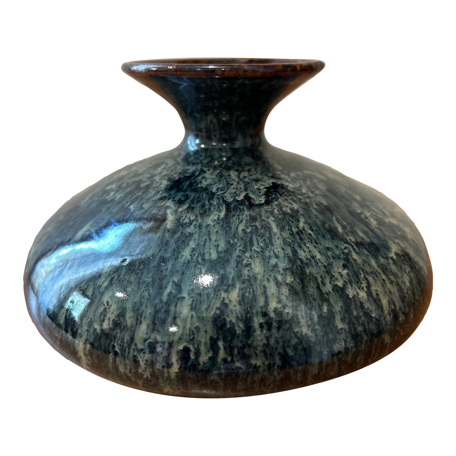 Vintage Art Studio Artist Signed Pottery Wheel Thrown Glazed Vase ...