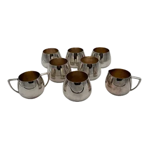 Vintage Wm Rogers Silver Plate Jefferson Cups and Beverage Service- 8 Pieces