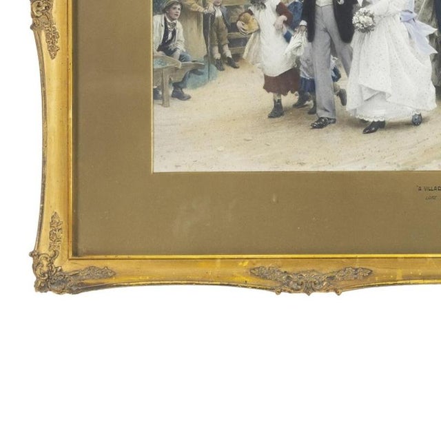 Samuel Luke Fildes, Village Wedding, Engraving, Framed For Sale - Image 3 of 6