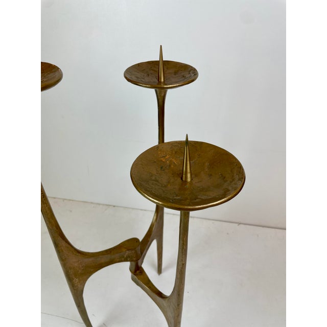 Brutalist Floor Candleholder by Michael Harjes, Germany, 1960 For Sale - Image 9 of 14