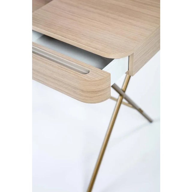 Cosimo Desk with Natural Oak Veneer Top by Marco Zanuso Jr. for Aentro For Sale - Image 4 of 7