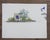 Mid 20th century watercolor on paper study painting of house and landscape. Unsigned. Unframed.