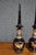 Early 20th Century Royal Purple Art Glass Decanters With Gold Horse Overlay - Pair For Sale - Image 4 of 14