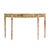 Spritely Home Accent Furniture Chester 54 in. W Demilune Wood Traditional Console Table, Light Brown Burl For Sale - Image 4 of 8