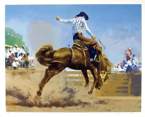 Frank Wootton, Bucking Bronco, Lithograph