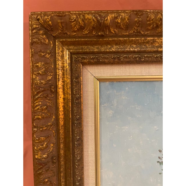 Custom Framed Original Tuscan Landscape Oil on Linen by Yuris, 2002 For Sale - Image 4 of 15