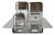 Sergio Asti for Icm Salt, Pepper and Oil Cruet Set, Italy, 1980s, Set of 5 For Sale