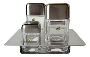 Sergio Asti for Icm Salt, Pepper and Oil Cruet Set, Italy, 1980s, Set of 5