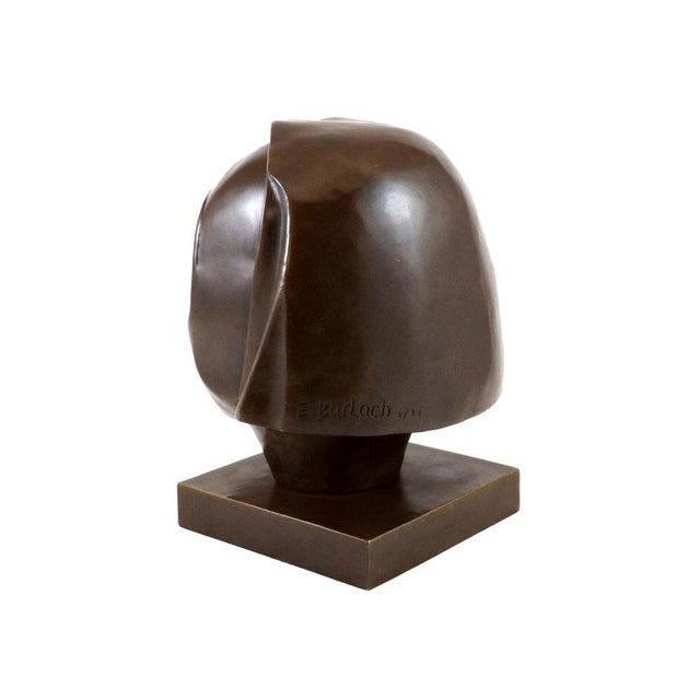 Expressionist Sculpture of Head, 20th Century, Bronze For Sale - Image 8 of 9