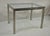 Mid Century Modern Brushed Metal Glass Top Milo Baughman Style Side Table For Sale - Image 10 of 11