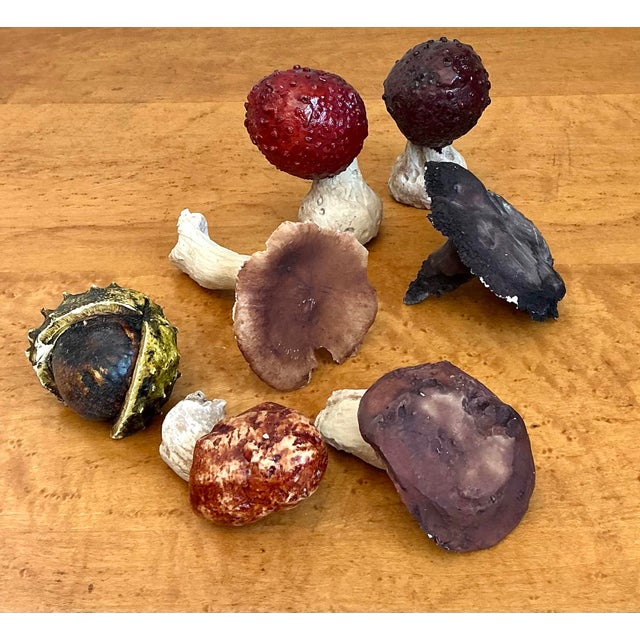 Vintage Glazed Ceramic Mushrooms - Set of 3 For Sale - Image 10 of 12